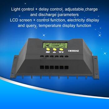 CM3024Z PWM Solar Controller Οθόνη LCD Solar Panel Intelligent Regulator 12V 24V