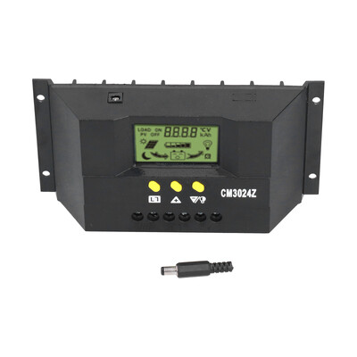 CM3024Z PWM saules kontrolleris LCD displejs saules paneļa viedais regulators 12V 24V