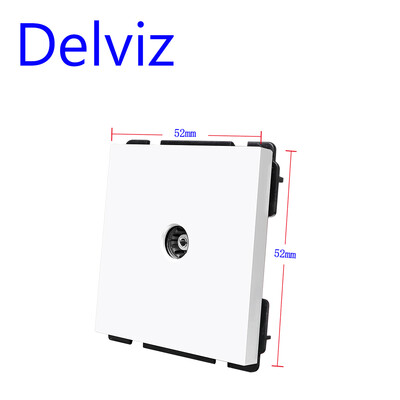 Delviz DIY kombinētā slēdža ligzda, savienojums Vairāki interfeisi Balts panelis, RJ45 TV 2 virzienu slēdzis, ES standarta strāvas kontaktligzda