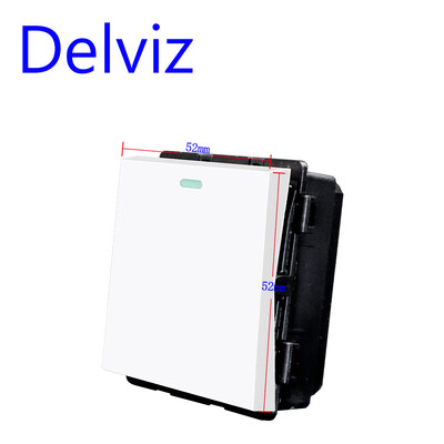 Delviz DIY kombinētā slēdža ligzda, savienojums Vairāki interfeisi Balts panelis, RJ45 TV 2 virzienu slēdzis, ES standarta strāvas kontaktligzda