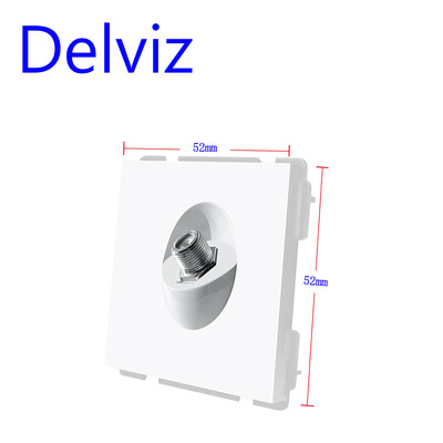 Delviz DIY kombinētā slēdža ligzda, savienojums Vairāki interfeisi Balts panelis, RJ45 TV 2 virzienu slēdzis, ES standarta strāvas kontaktligzda