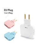 ES 3 vienā elektriskā Tī ligzda 2 kontaktu 4,8 mm kontaktdakšas adapteris salokāms CN ASV uz ES eiro Koreja FR ceļojumu adapteri AC pārveidotāja izeja