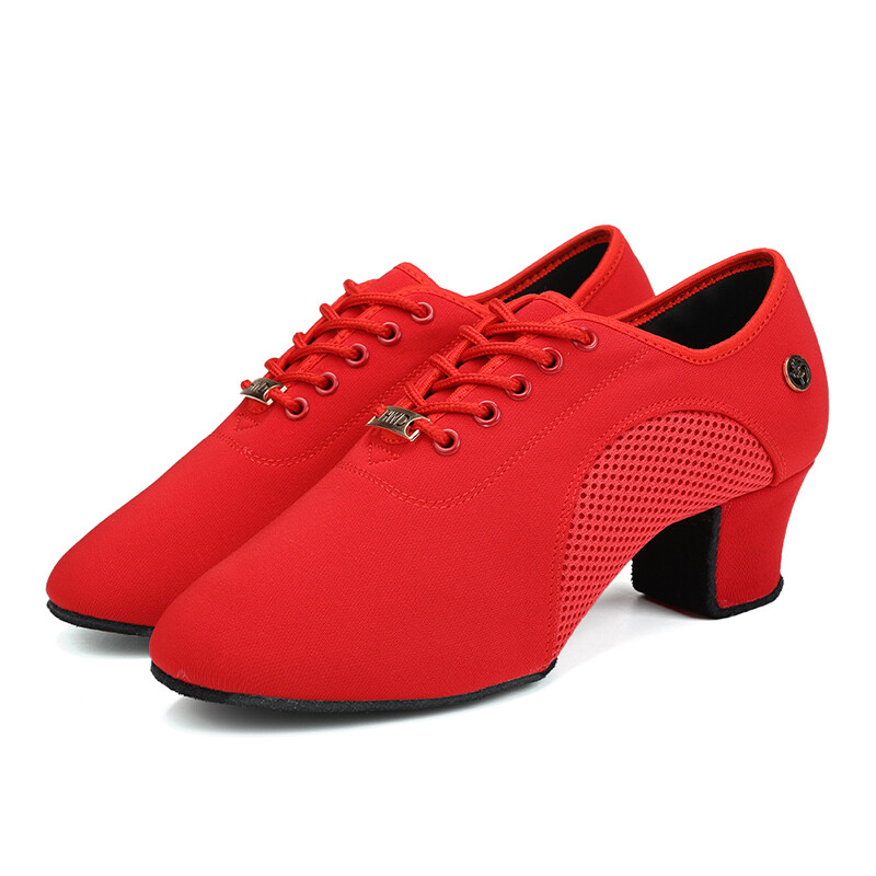 HROYL Latin Ballroom Dance Παπούτσια Γυναικεία Lace-up Practice Closed Toe Μοντέρνα διδασκαλία χορού Salsa Performance Dancing shoes