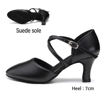 DKZSYIM sieviešu deju apavi Latīņamerikas ballītei Tango Džeza Eleganti deju apavi Šņorējami zamšādas zole ar slēgtu purngalu, mikrošķiedras āda 7 krāsās
