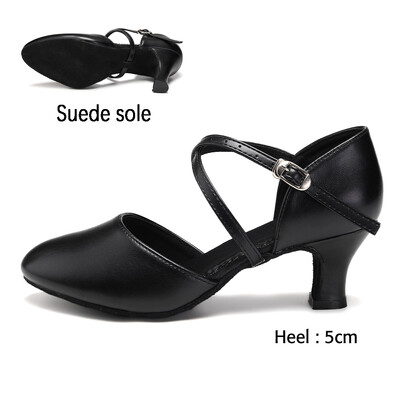 DKZSYIM sieviešu deju apavi Latīņamerikas ballītei Tango Džeza Eleganti deju apavi Šņorējami zamšādas zole ar slēgtu purngalu, mikrošķiedras āda 7 krāsās