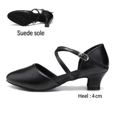 DKZSYIM sieviešu deju apavi Latīņamerikas ballītei Tango Džeza Eleganti deju apavi Šņorējami zamšādas zole ar slēgtu purngalu, mikrošķiedras āda 7 krāsās
