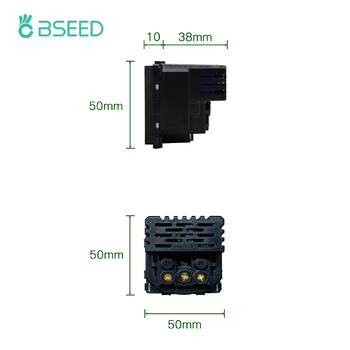 BSEED DIY Modules EU Plastic Panel Gold Διπλή Υποδοχή USB Internet CAT5 RJ45 ST Πρίζα τηλεόρασης Επιτοίχιος Δωρεάν Συνδυασμός