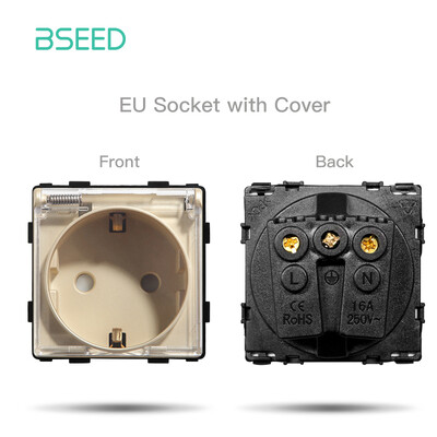 BSEED DIY moduļi ES plastmasas paneļa zelta dubultā USB ligzda Internets CAT5 RJ45 ST televizora barošanas ligzda pie sienas montējama brīva kombinācija
