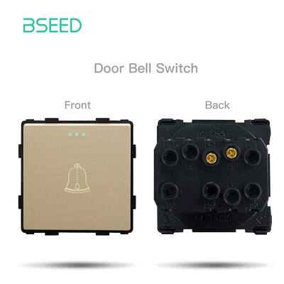 BSEED DIY moduļi ES plastmasas paneļa zelta dubultā USB ligzda Internets CAT5 RJ45 ST televizora barošanas ligzda pie sienas montējama brīva kombinācija