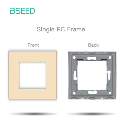 BSEED DIY moduļi ES plastmasas paneļa zelta dubultā USB ligzda Internets CAT5 RJ45 ST televizora barošanas ligzda pie sienas montējama brīva kombinācija