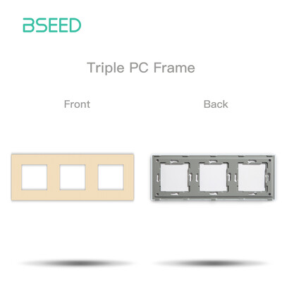 BSEED DIY moduļi ES plastmasas paneļa zelta dubultā USB ligzda Internets CAT5 RJ45 ST televizora barošanas ligzda pie sienas montējama brīva kombinācija
