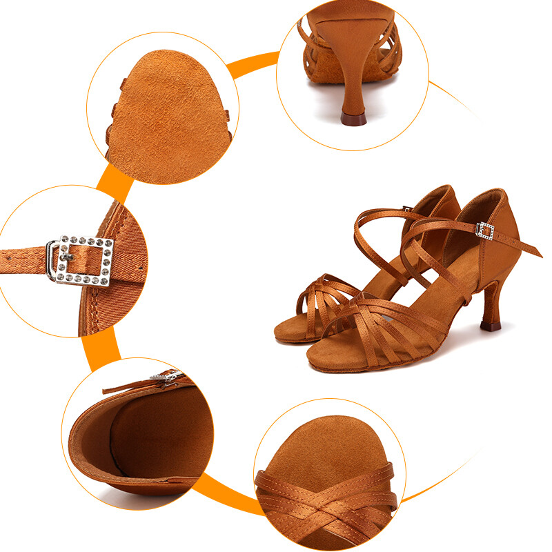 Nove ženske cipele za latinoameričke plesove Cipele za plesni tango ples za žene Dame za djevojke Šljokice 5/6,5 cm na petu Party Debela peta veleprodaja