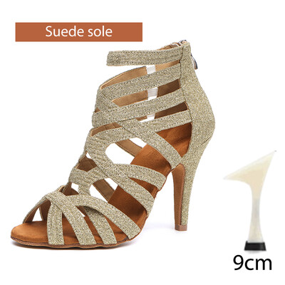 DKZSYIM jauni sieviešu džeza deju apavi meiteņu balles latīņu apavi Augstas kvalitātes Salsa Waltz deju apavi plāni augsti papēži 6 cm-10 cm