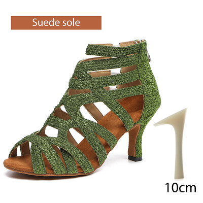 DKZSYIM jauni sieviešu džeza deju apavi meiteņu balles latīņu apavi Augstas kvalitātes Salsa Waltz deju apavi plāni augsti papēži 6 cm-10 cm