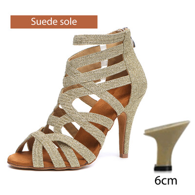 DKZSYIM jauni sieviešu džeza deju apavi meiteņu balles latīņu apavi Augstas kvalitātes Salsa Waltz deju apavi plāni augsti papēži 6 cm-10 cm