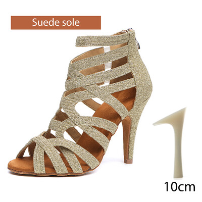 DKZSYIM jauni sieviešu džeza deju apavi meiteņu balles latīņu apavi Augstas kvalitātes Salsa Waltz deju apavi plāni augsti papēži 6 cm-10 cm