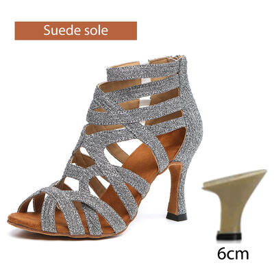 DKZSYIM jauni sieviešu džeza deju apavi meiteņu balles latīņu apavi Augstas kvalitātes Salsa Waltz deju apavi plāni augsti papēži 6 cm-10 cm