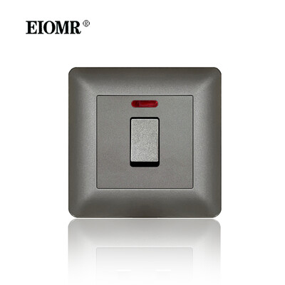 EIOMR sienas elektrības kontaktligzdas ar C tipa USB spraudni TV Rj45 interfeiss pelēks liesmu slāpējošs plastmasas panelis ar vienu un dubultu ligzdu