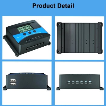 10A 20A 30A Solar Charge Controller 12V 24V 48V PV Regulator PWM Solar Charge Discharge Controller For Lifepo4 Lithium Lead Acid