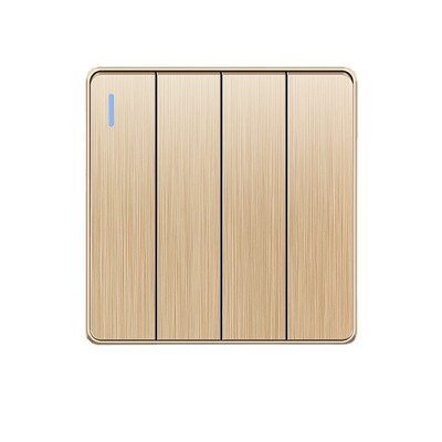 Depoguye Gold UK Plug USB sienas barošanas ligzda, 220 V mobilā tālruņa lādētāja adapteris, pie sienas stiprināma universāla 5 caurumu ligzda ar slēdzi