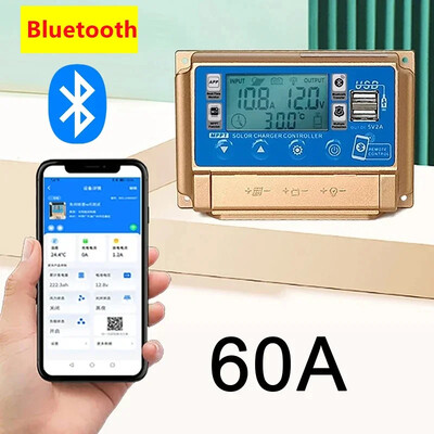 12/24V 30A 40A 50A 60A MPPT napelemes töltésvezérlő Bluetooth WIFI napelemes akkumulátor intelligens szabályozó vezérlő napelem