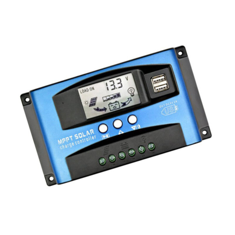 MPPT solarni regulator punjenja LCD zaslon 30A 40A 50A 60A 100A solarni panel Regulator baterije Dual USB 12V 24V solarni kontroler