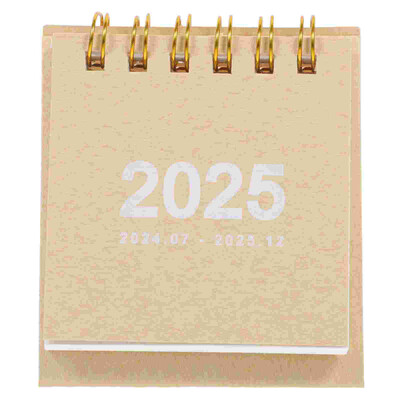 2025. gada galda kalendārs, mazs 2024.–2025. gada mājsaimniecības aksesuāri, dekoratīvi ikmēneša galda datoru grāmatu birojs