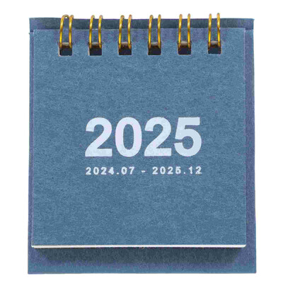 2025. gada galda kalendārs, mazs 2024.–2025. gada mājsaimniecības aksesuāri, dekoratīvi ikmēneša galda datoru grāmatu birojs