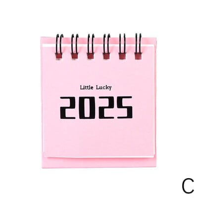 2025. gada angļu vienkrāsains mini galda kalendārs, radošais biroja noformējums, darbvirsmas kalendārs, dienas piezīmju kalendārs, mācību plāns
