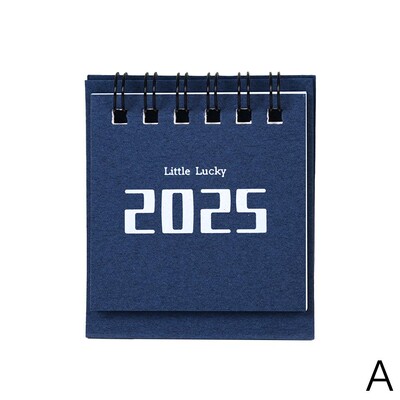 2025. gada angļu vienkrāsains mini galda kalendārs, radošais biroja noformējums, darbvirsmas kalendārs, dienas piezīmju kalendārs, mācību plāns