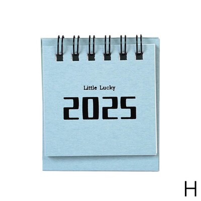 2025. gada angļu vienkrāsains mini galda kalendārs, radošais biroja noformējums, darbvirsmas kalendārs, dienas piezīmju kalendārs, mācību plāns