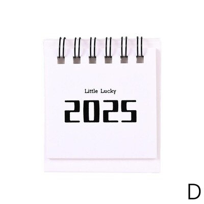 2025. gada angļu vienkrāsains mini galda kalendārs, radošais biroja noformējums, darbvirsmas kalendārs, dienas piezīmju kalendārs, mācību plāns