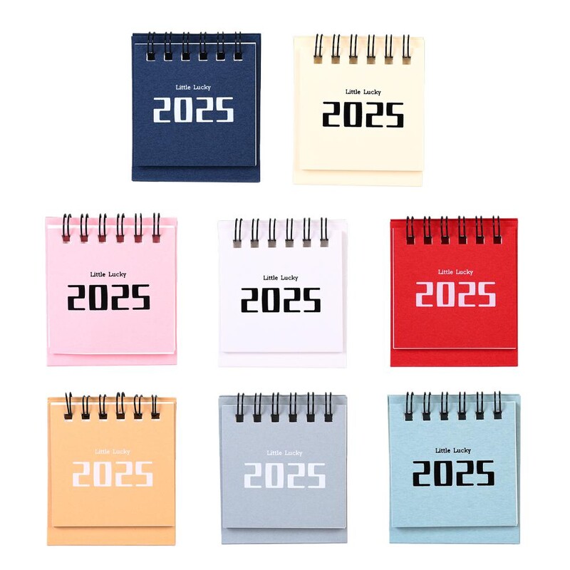 2025 Engleski jednobojni mini stolni kalendar Kreativni uredski ukrasi Stolni kalendar Dnevni memo kalendar Plan učenja