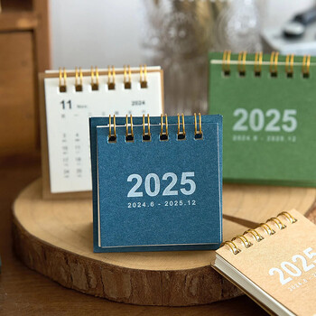 2025 Small Desk Calendar Pocket Portable Calendar Desktop Decoration Mini Simple Calendar Ημερήσια σημείωση Ημερολόγιο Εκμάθηση Προγραμματισμός