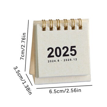 2025 Small Desk Calendar Pocket Portable Calendar Desktop Decoration Mini Simple Calendar Ημερήσια σημείωση Ημερολόγιο Εκμάθηση Προγραμματισμός