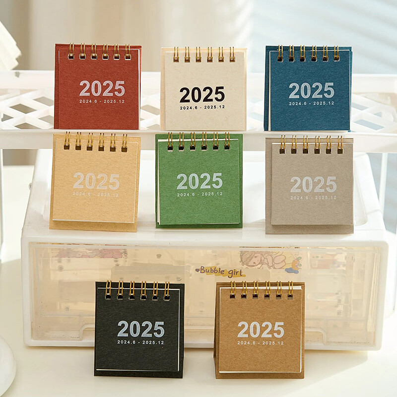 2025 Small Desk Calendar Pocket Portable Calendar Desktop Decoration Mini Simple Calendar Ημερήσια σημείωση Ημερολόγιο Εκμάθηση Προγραμματισμός