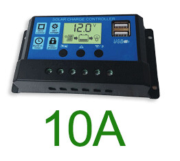 Saules paneļa kontrolieris PWM akumulatora uzlādes/izlādes kontrolieris Auto12V/24V 2USB ielas lampas uzlādes daudzfunkcionāla vadības sistēma