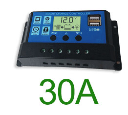 Saules paneļa kontrolieris PWM akumulatora uzlādes/izlādes kontrolieris Auto12V/24V 2USB ielas lampas uzlādes daudzfunkcionāla vadības sistēma