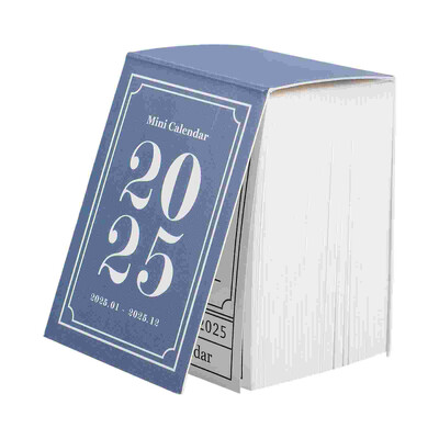 Retro mini kalendārs, vintage dekors, DIY plānošanas galddators, daudzfunkcionāls 2025. gada galds, ar roku noplēsts noplēšams