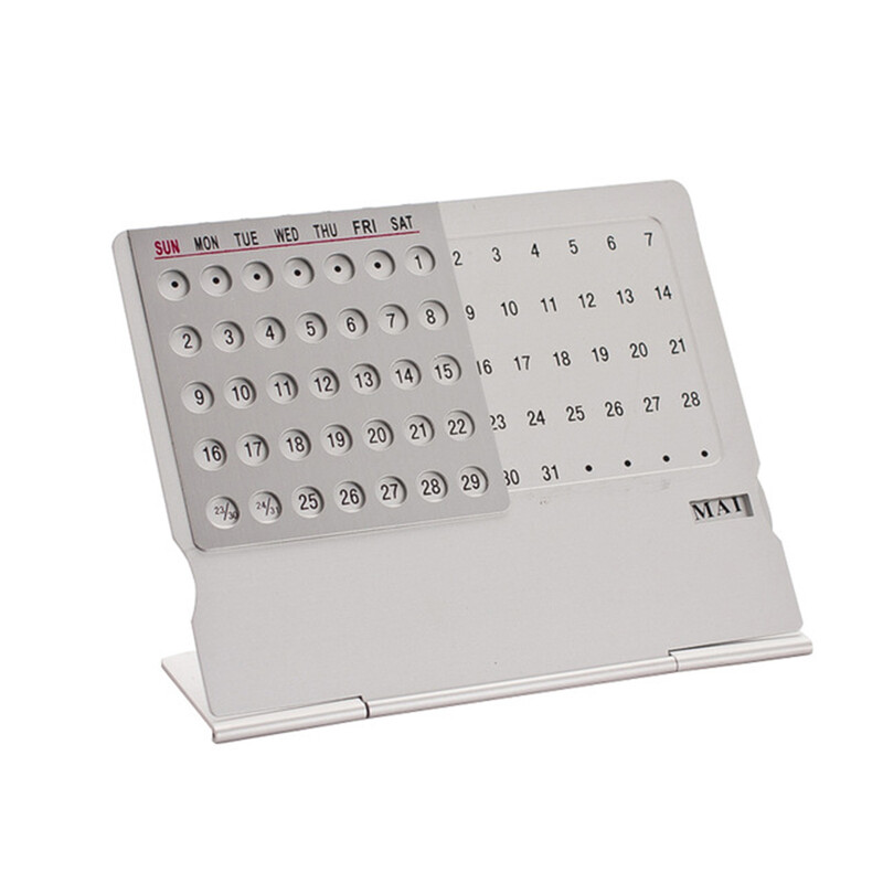 Prijenosna veličina Kompaktan Izvrsna svestrana funkcionalnost Elegantni, elegantni Perpetual Calendar Desktop Home Decor Trendy Personalized