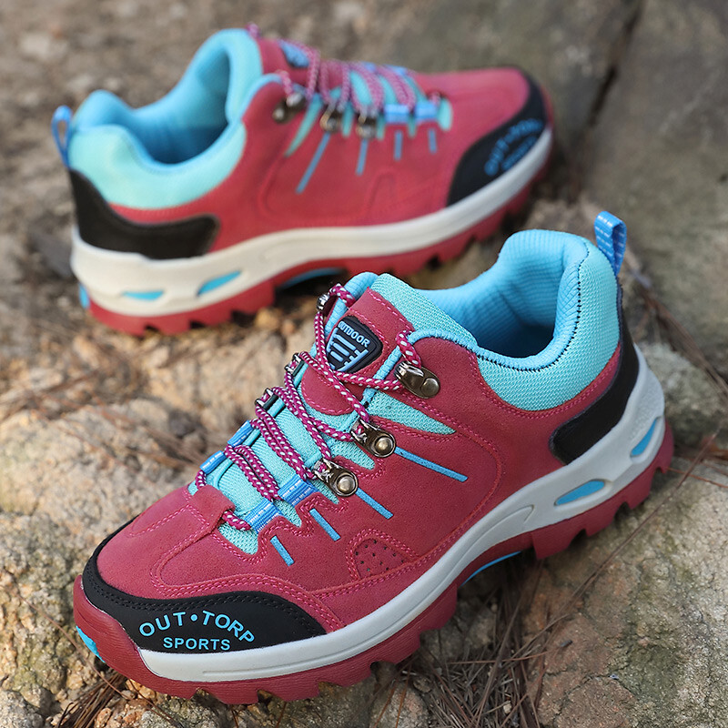 Επαγγελματικά δερμάτινα σουέτ γυναικεία παπούτσια πεζοπορίας 2022 Υπαίθρια παπούτσια πεζοπορίας Παπούτσια βουνού Παρακολούθηση αναρρίχησης φτηνά