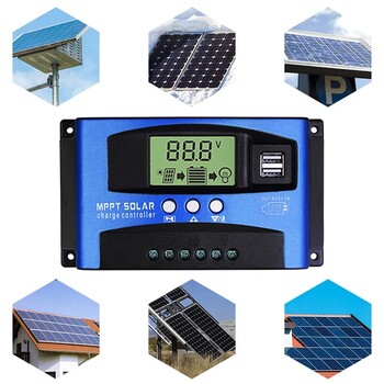 30A 40A 50A 60A 100A MPPT Solar Charge Controller 12V 24V Dual USB Auto Solar Regulator Ελεγκτής PV LCD για μπαταρία LiFePO4