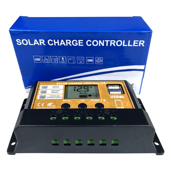 PWM 10A 20A 30A Solar Charge Controller 12V 24V Solar Panel PV Charging Regulator Οθόνη LCD για Lifepo4 Lithium GEL Battery