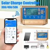 30A/40A/50A/60A MPPT controler de încărcare cu panou solar bluetooth 12V/24V de înaltă definiție LCD cu afișaj digital controler solar
