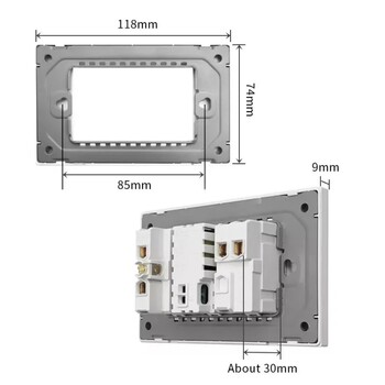 Πρίζα τοίχου Brazil 20A USB Tomada&Τύπος C Διακόπτης πίεσης τροφοδοσίας σκληρυμένο χρυσό γυάλινο πάνελ Θέση γρύλος Έξοδος γραφείου σπιτιού