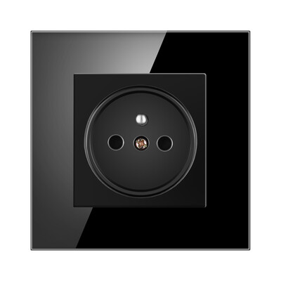 Nywp French Standard sienas kontaktligzda, 16a barošanas ligzda ar 2100 ma divu portu USB lādētāju, melns, balts, zelts, 86 stikla panelis