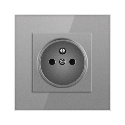 Nywp French Standard sienas kontaktligzda, 16a barošanas ligzda ar 2100 ma divu portu USB lādētāju, melns, balts, zelts, 86 stikla panelis