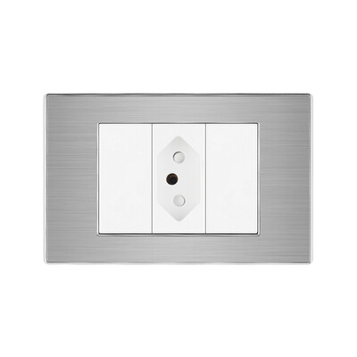 Brazīlijas bezmaksas piegāde uz Brazīliju sienas strāvas ligzda ar RJ45 Cat5e televizora antenu HDMI RJ45 ligzdas spraudnis mājas nerūsējošā tērauda panelim