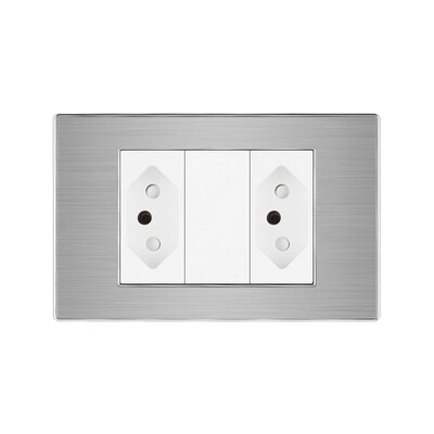 Brazīlijas bezmaksas piegāde uz Brazīliju sienas strāvas ligzda ar RJ45 Cat5e televizora antenu HDMI RJ45 ligzdas spraudnis mājas nerūsējošā tērauda panelim