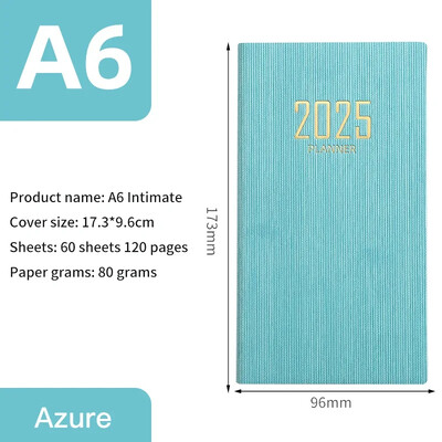 Pārnēsājami 2025. gada ikdienas nedēļas plānotāji A6 grafiks piezīmju grāmatiņas Portatīvie 365 dienu kalendāri žurnāli Skolas biroja piederumu programma